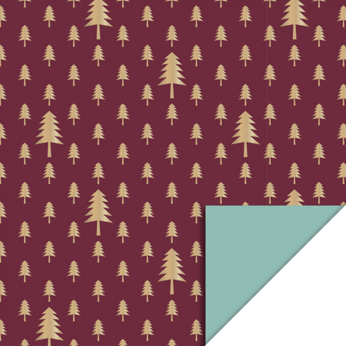 Inpakpapier Kerstbomen - 70x300cm