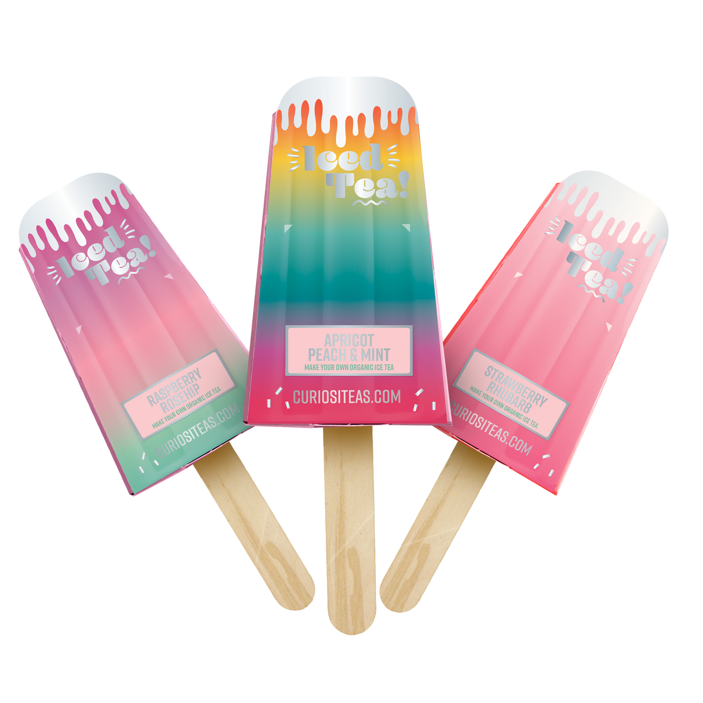 Iced tea - Popsicle Strawberry & rhubarb